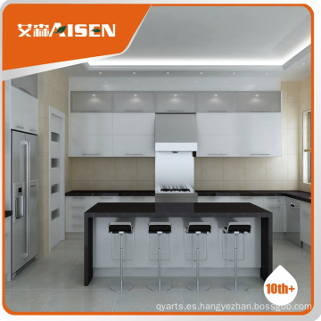 Diseño de cocina a medida Modern Style High Gloss Lacquer painting Kitchen Cabinet